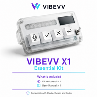 "VIBEVV X1 Essential Kit with keyboard and user manual"